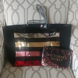 Victoria's Secret: Large Sequin Tote Bag